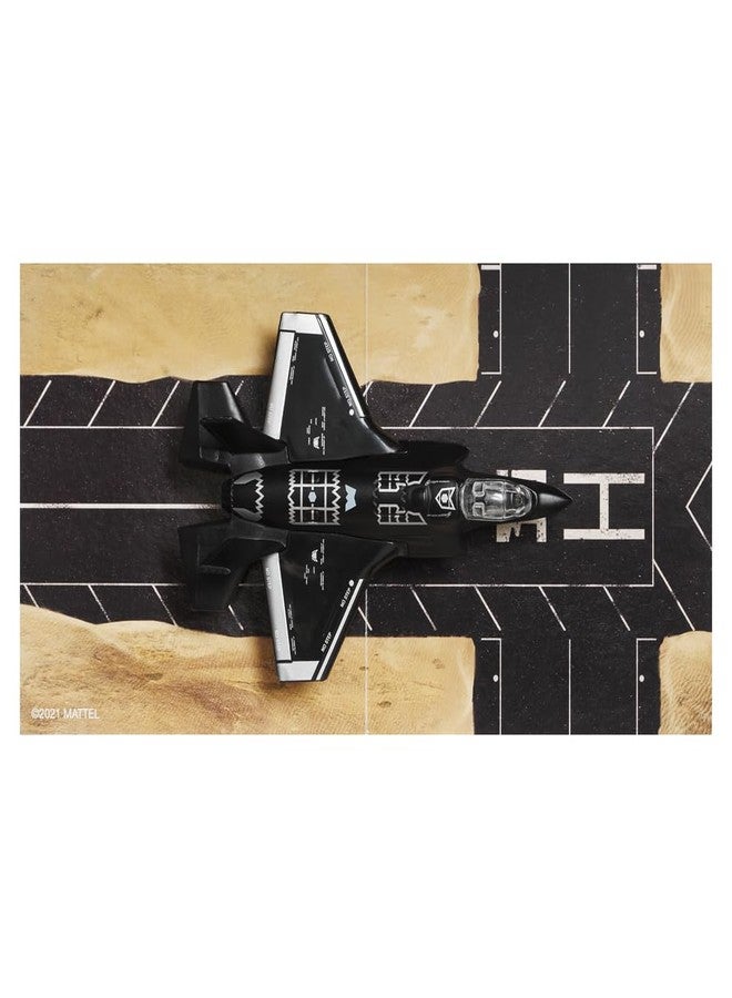 Matchbox Collectible Die-Cast Metal Sky Busters Inspired by Lockheed Martin F-35 Lightning Jet - HVM40 ~ Black and Silver Stealth Combat Fighter Jet Airplane ~ Includes Playmat - Image 4